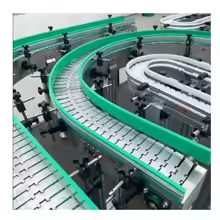 <span class=keywords><strong>90</strong></span> 180 derece konveyör bant dönüş köşe kavisli ağır dönüşümü paslanmaz çelik kavisli çıta zincir torna bant konveyör - Product Image 5