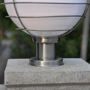 Lampada a Sfera in Acciaio Inox Stile Europeo IP55 per Giardino, Recinzione, Cancello, <span class=keywords><strong>Porta</strong></span>, Uso Esterno - Product Image 3