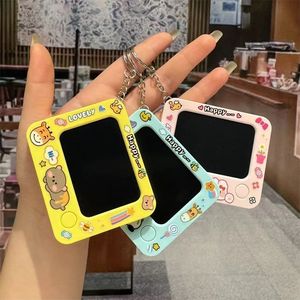 Mini tablero de dibujo cuadrado rosa, llavero con diseño de dibujos animados, bloc de notas portátil para escribir mensajes, regalo de cumpleaños para niños - Product Image 6