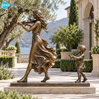 Sculpture d'artiste en bronze représentant un groupe de violonistes, moulée à la cire perdue en laiton et cuivre, statue personnalisée de figure musicale pour Plaza, Hôtel, Jardin, Cour