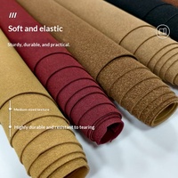 Cuir synthétique en PU de 1,4 mm d'épaisseur, imitation cuir de vachette, velours, microfibre, daim, pour sacs et chaussures