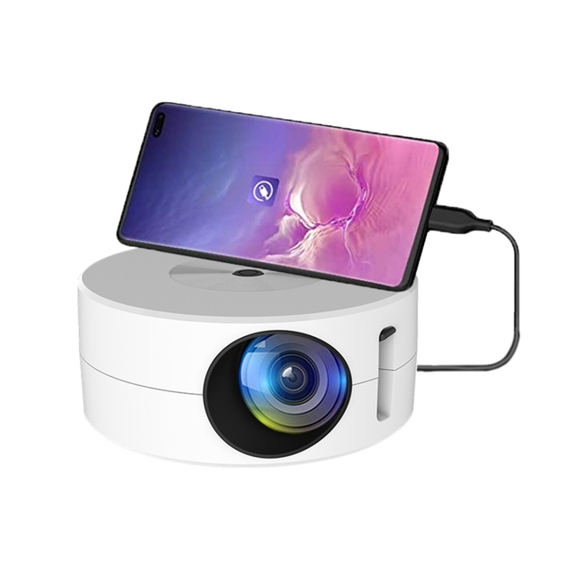 Hot Selling LED HD Mini Projector 1080P USB Powered Support Wired Connection Phone Screen Home Theater Movies Projector