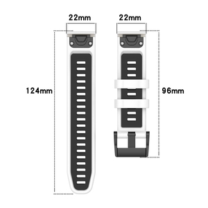 Correas de Silicona Premium de Doble Color RYB para Relojes <span class=keywords><strong>Garmin</strong></span> Instinct <span class=keywords><strong>2</strong></span>, Forerunner 955, Fenix 7, <span class=keywords><strong>Epix</strong></span> <span class=keywords><strong>2</strong></span>, 20mm, 22mm, 26mm - Product Image 2