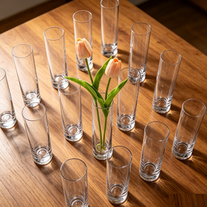 Venta al por Mayor de Fábrica, Paquete a Granel de Mini Jarrones Cilíndricos de Vidrio Transparente, Centro de Mesa Floral Moderno para Decoración de Mesa del Hogar - Product Image 3