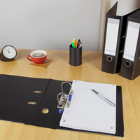 Porte-documents exécutif à anneaux en D à 2 trous, format personnalisable, en carton, avec mécanisme à levier, couverture rigide, boîte de classement durable avec impression, logo personnalisé