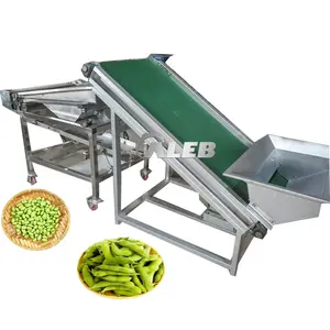 fresh peas farmer use shelling peeling machine