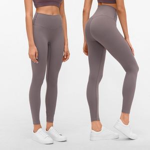 2020 nueva llegada limón Yoga alinear suave cintura alta Levantamiento de cadera 80/20 Nailon/Spandex cepillado peludo lijado Fitness Leggings - Product Image 4