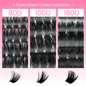 Private Label Vente De Gros Cils Bricolage Grappes De Cils 3D <span class=keywords><strong>Faux</strong></span> Vison Bricolage Cils En Cluster Soie Segmenté Kit D'extensions De Cils Prédécoupés - Product Image 5