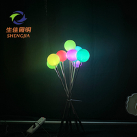Boules de Noël en plastique pour extérieur, éclairage LED, ornement RGB, boules de Noël Shenjia Factory, décoration d'arbre, IP65