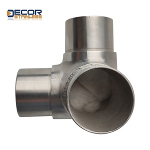 <span class=keywords><strong>Coude</strong></span> en T à 3 voies en acier inoxydable, soudé, poli, 90 degrés, pour tubes de 33,7/42,4/48,3 mm, systèmes de balustrades - Product Image 6