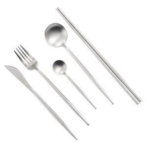 Joy Stainless Steel Cutlery Set 5Pcs Fork Spoon Knife Steakware Durable Tableware for Hotel Restaurant - Product Image 3