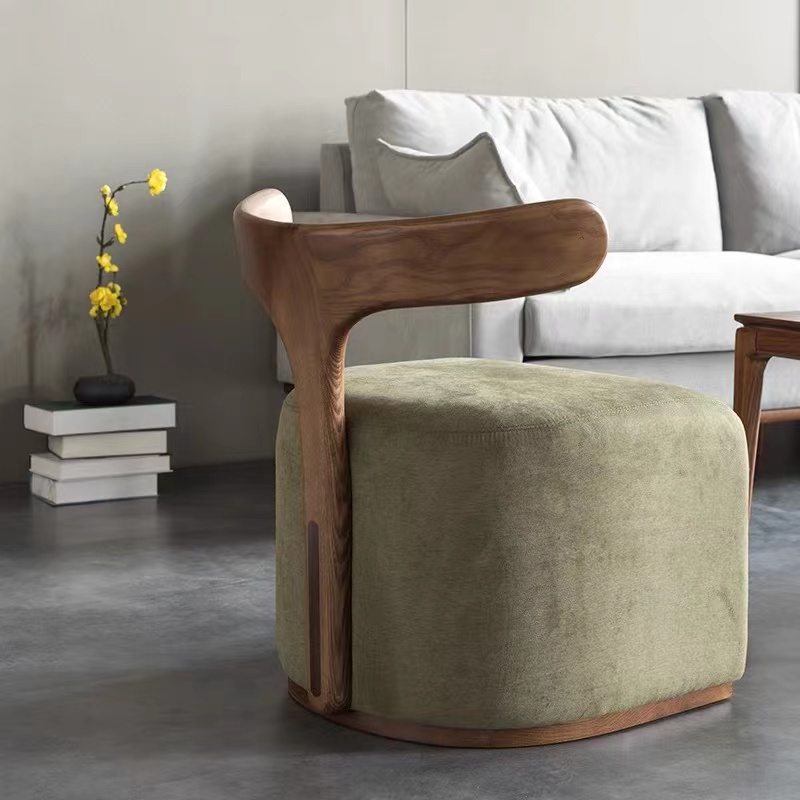 Wholesale solid oak wood restaurants hotel lounge chair modern home furniture leisure living room chairs