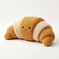 Poupée en Corduroy Doux Personnalisée avec Visage Souriant et Détail en Sherpa pour une Décoration Esthétique de la Maison et des Câlins pour Enfants