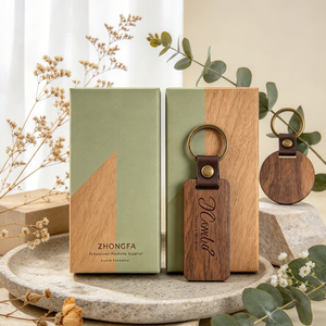Llaveros de Madera Personalizados al por Mayor con Correa de Cuero, Llavero de Madera Grabado con Láser para Regalos de Cumpleaños, Recuerdos y Manualidades - Product Image 4