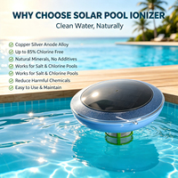 Ioniseur solaire flottant pour piscine, purificateur d'eau, désinfection aux ions de cuivre, prévention des algues et nettoyeur de piscine