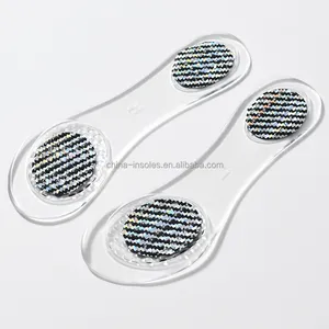 Custom 3/4 Length Self Adhesive Shoe Insoles Soft Shock Absorbing Pu Gel Non Slip Insoles For High Heels