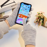 Gants d'hiver tricotés chauds pour hommes, compatibles écran tactile, avec doublure épaisse antidérapante pour activités extérieures