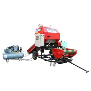 Automatic round baler corn silage baler machine baling and coating all-in-one for hot sales