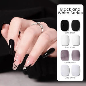 BeiEn Classic Vernis à ongles blanc pur et noir pur avec gel de photothérapie pour une utilisation en salon de bricolage - Product Image 2
