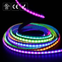 Bande lumineuse LED RGB adressable Raymates avec garantie de 3 ans, SPI RGB IC WS2811, 720 LED/m, DC24V, 12 mm, SPI RGB IC, CE ROHS