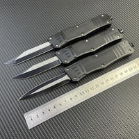Couteau Pliant Multifonctionnel avec Manche en Nylon, Couteau de Survie Tactique Portable pour Camping et Autodéfense
