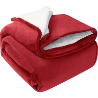 Noël d'hiver Impression personnalisée Sherpa Twin Plaid Bed Couch Throw Super Soft Flannel Fleece Plush Blanket