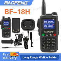 Talkie-walkie portable BF-18H 10W GMRS avec GPS, radio AM/FM/NOAA, bande aérienne, étanche et anti-bruit