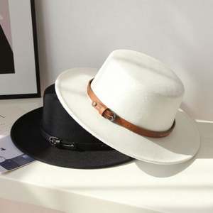 Sombrero de Lana 100% Personalizado al por Mayor, Unisex, Estilo Británico, Fedora con Copa Plana, Bordado 3D, Serigrafía, para Pesca y Fiestas - Product Image 3