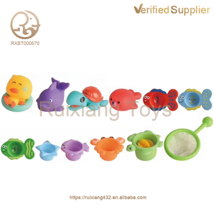 Fourniture d'usine mignon caoutchouc infantile baignoire jouets Kit unisexe enfant bébé pulvérisation d'eau Scoop canard et pieuvre forme jouets de <span class=keywords><strong>bain</strong></span> - Product Image 3