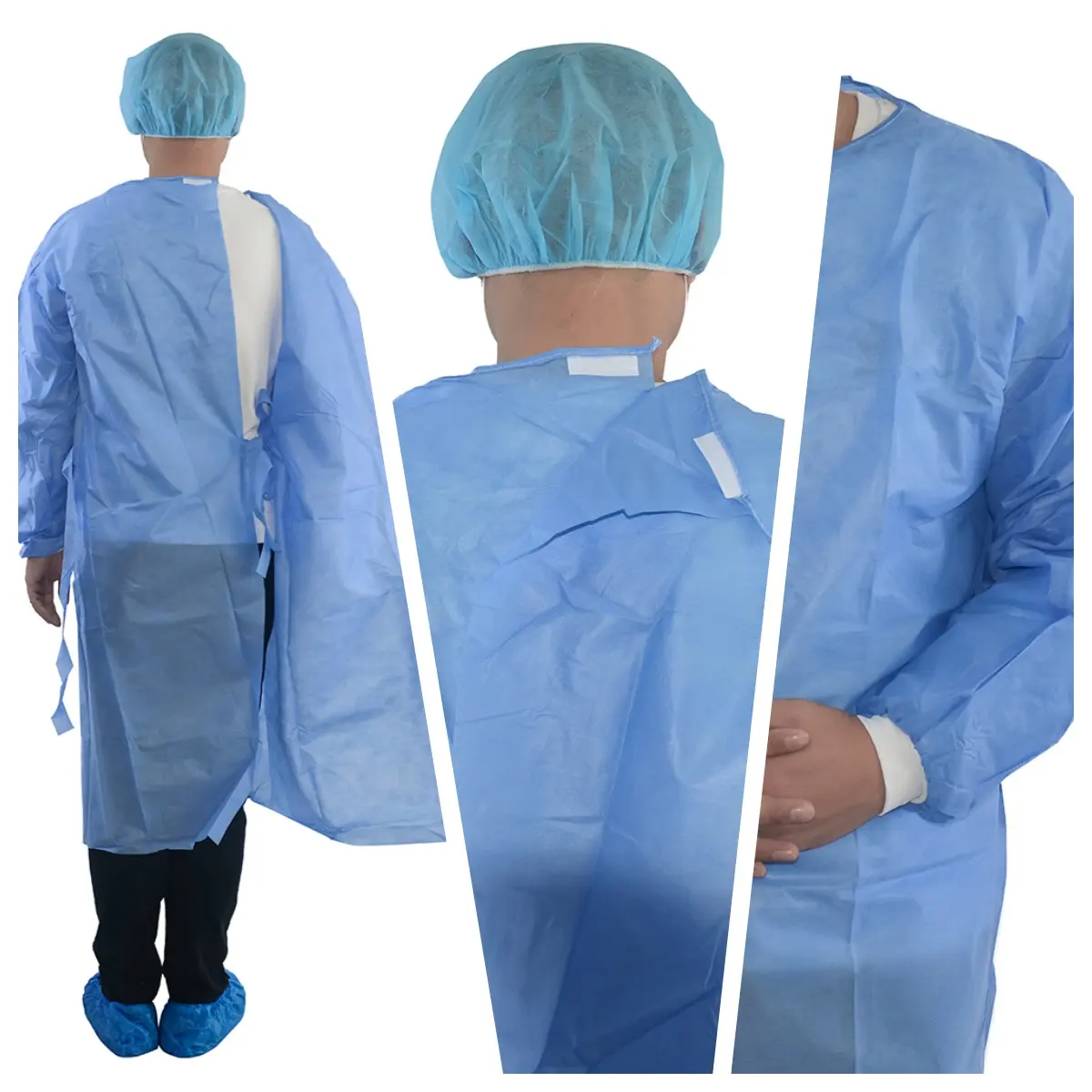 Нетканые стандартные больничные врачи Униформа одноразовые изолирующие халаты