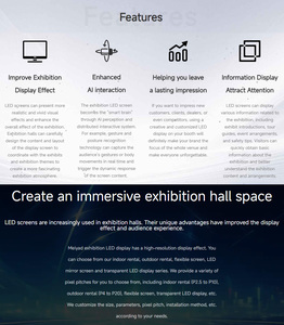 Màn hình LED đủ màu trong nhà với màn hình quảng cáo trong suốt p1.2p1.5p1.8p2.5p3p4 mô-đun mềm màn hình - Product Image 3