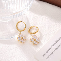 Nouvelle tendance fleur boucles d'oreilles mode douce lumière luxe design tempérament sens de la personnalité fleur boucle d'oreille accessoires rétro
