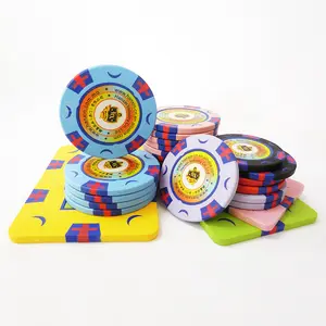 Poker chip 43mm đất sét fiches Poker với nhãn dán tùy chỉnh
