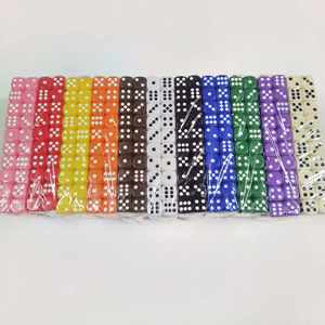 Standard 16mm Dice 16 Color Option Board Games Activity Party Favors Toy <b>Gifts</b> Dice 100PCS/PACK - Product Image 6