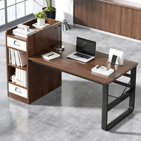 Escritorio de Computadora de Madera Extensible, Moderno y Compacto, con Almacenamiento Oculto para Oficinas Pequeñas y Espacios de Trabajo en Casa