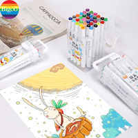 Ensemble de 36 pièces aquarelle peinture Art marqueurs stylo Double conseils eau-Base couleur dessin marqueurs stylos lavable