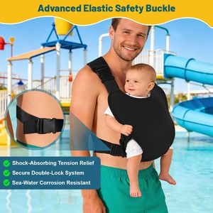 <span class=keywords><strong>Porte</strong></span>-bébé Ergonomique Premium en Néoprène – Sac Portable Chaud et Sûr pour Bébé, Idéal pour l'Eau et la Terre, Étanche, avec Bretelles Réglables - Product Image 6