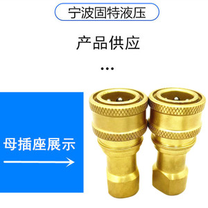 ข้อต่อไฮดรอลิกทองเหลือง KZD แบบเกลียวใน NPT1/4 มาตรฐาน ISO7241-B ทนแรงดันสูง - Product Image 4