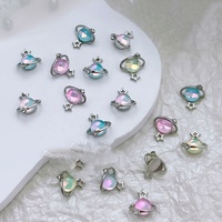 Paso Sico Breloques 3D DIY pour Nail Art en alliage métallique, de haute qualité japonaise, brillantes et chatoyantes, thème Planète Sirène, pour la conception de manucure