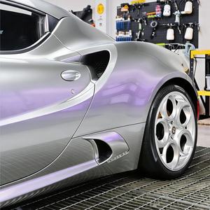 Film de protection de voiture <span class=keywords><strong>vinyle</strong></span> brillant effet caméléon violet, technologie argentée, fonction anti-rayures, en promotion - Product Image 3