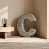Ornements en béton CEMSINK, lettres, décoration artisanale autoportante pour le salon, l'étagère, le bureau, la chambre à coucher, la décoration de mariage et de fête
