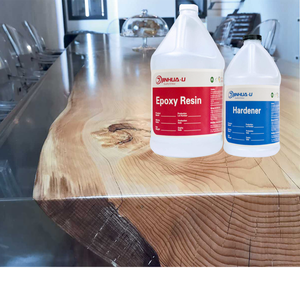 Deep Pour <strong>Epoxy</strong> Resin Kit Crystal Clear Liquid Glass 2-4 Inch 1.5GL, Self Leveling <strong>Epoxy</strong> Kit, Clear <strong>Epoxy</strong> Resin <strong>Wood</strong> <strong>Filler</strong> - Product Image 2