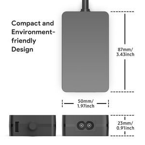 ที่ชาร์จแล็ปท็อปวินโดวส์65วัตต์15V4A พาวเวอร์ซัพพลายใช้ได้กับ <span class=keywords><strong>Microsoft</strong></span> Surface <span class=keywords><strong>Pro</strong></span> 10 9 8 <span class=keywords><strong>7</strong></span> 6 5 4 3 X-รองรับพอร์ต DC SCP - Product Image 5