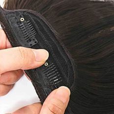 Extension per capelli bicolore in parte marrone bicolore per donna capelli umani di alta qualità - Product Image 1