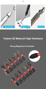 Jeu de 22 embouts <span class=keywords><strong>Torx</strong></span> de sécurité Tooljoy S2, qualité industrielle, embouts à impact chromés, pointes usinées CNC, porte-embouts magnétique - Product Image 5