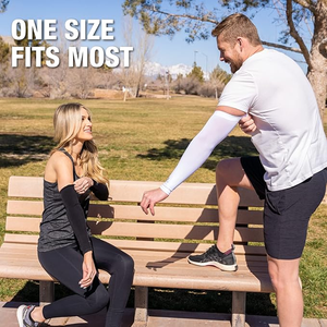 UPF 50 + Băng Lụa Vải Golf Tay Áo Thoáng Khí Mềm Mại Đàn Hồi Unisex Cánh Tay Tay Áo Cho Thể Thao Và Ngoài Trời - Product Image 4