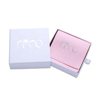 Boîte cadeau personnalisée OEM avec tiroir coulissant carré pour bijoux, vêtements, cosmétiques, avec ruban et logo imprimé