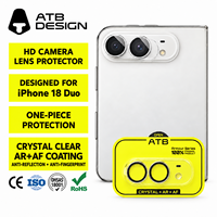 Protection d'écran en verre trempé cristallin ATB pour iPhone Duo Camera Lens Protector pour iPhone 18 Pro Max