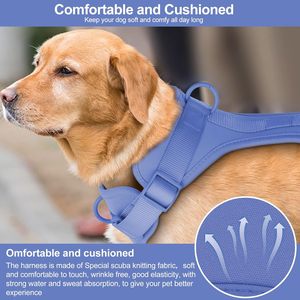 Nouveau Harnais de Sécurité Léger et Personnalisable pour Chien avec Logo, Rembourrage Doux et Couche d'Air, Collier en Caoutchouc et Sac de Rangement - Product Image 4