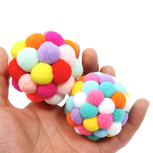 Juguete Interactivo para Gatos de Cachemira Ecológico, Bola de Juguete con Sonido Manual, Campanas de Papel Hechas a Mano, Divertido para Perros, 2 Tamaños - Product Image 2